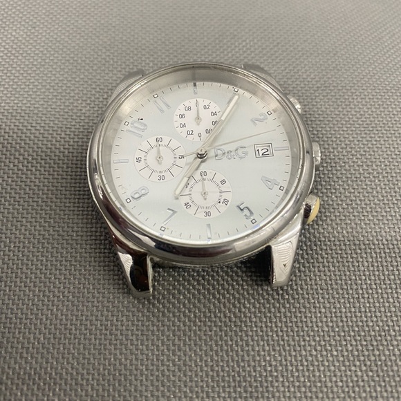 Dolce Gabbana Time Watch Stainless Steel Grey White Face - Picture 3 of 5